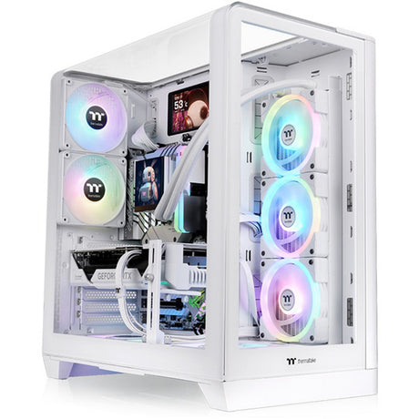 Obudowa Midi Tower Thermaltake View 390 tg Snow (biała | 2x USB-A | 1x USB-C | szkło hartowane)