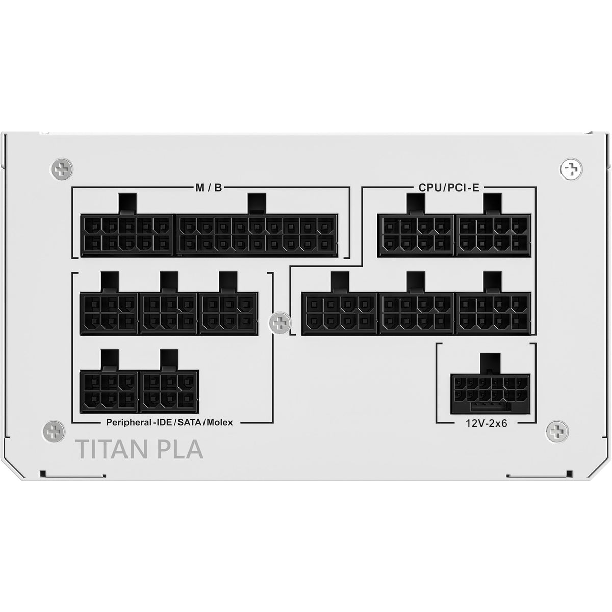Zasilacz modułowy Montech Titan Pla 1000 W (biały, 2x pcie)