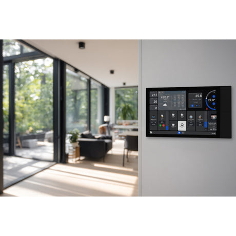 Panel sterowania Shelly z wyświetlaczem ściennym XL (czarny, ekran dotykowy, Wi-Fi 6, Bluetooth 5.4)