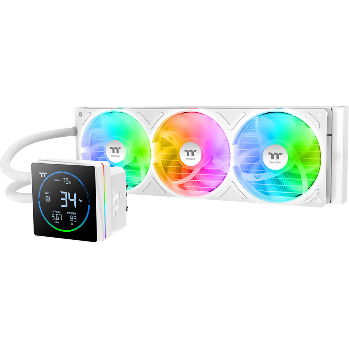 Thermaltake TH360-S V3 ARGB Sync AIO Liquid Cooler - Snow Edition Chłodzenie wodne (białe)