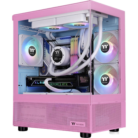 Obudowa mini tower Thermaltake View 170 tg argb (różowy | 2x usb-a | rgb | szkło hartowane)