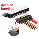 Delock 7-pinowa wtyczka sata + 4-pinowa wtyczka zasilania Molex > 22-pinowy adapter kątowy sata (czarny czerwony)