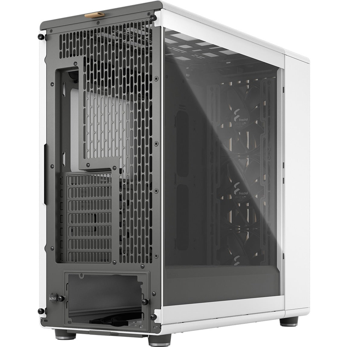Obudowa Midi Tower o konstrukcji fraktalnej North XL (biały kolor drewna | 2x USB-A | 1x USB-C | szkło hartowane)