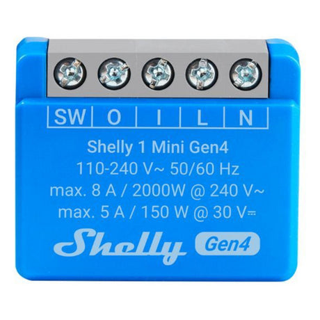 Przekaźnik Shelly 1 mini gen4 (niebieski, bluetooth 4.2, Wi-Fi)