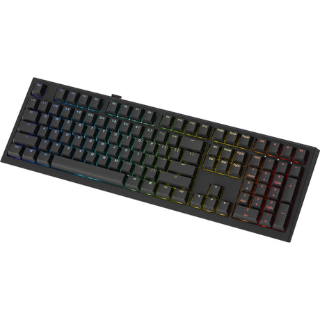Klawiatura mechaniczna Ducky one x bezprzewodowa rgb (czarna, układ amerykański (qwerty), indukcyjna, 100%, z możliwością wymiany podczas pracy, pbt, 2,4 ghz | bluetooth | usb-c)