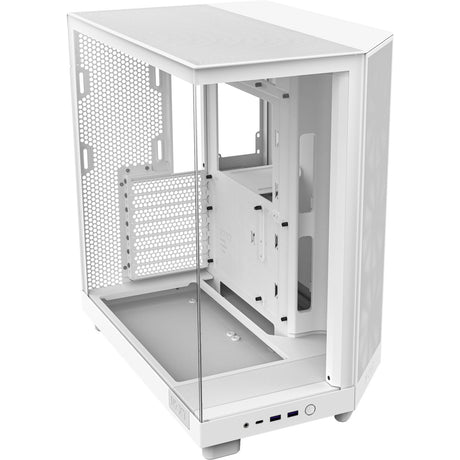 Obudowa midi tower Nzxt h6 flow rgb (biała | 2x usb-a | 1x usb-c | rgb | szkło hartowane)