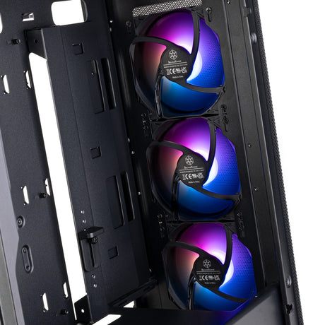 Obudowa Silverstone Fara 514x Midi Tower (czarna | 2x USB-A | 1x USB-C | RGB | szkło hartowane)