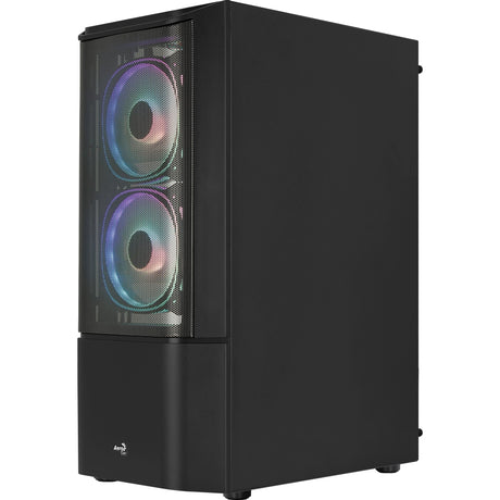 Obudowa midi tower Aerocool Quantum Mesh v3 (czarno-szara | 3x USB-A | RGB | okienko)