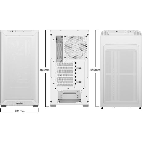 Bądź cicho! Obudowa Midi Tower Pure Base 501 z przepływem powietrza (biała | 2x USB-A | 1x USB-C)
