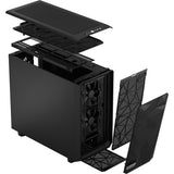 Konstrukcja fraktalna meshify 2 obudowa midi tower (czarna | 2x USB-A | 1x USB-C)