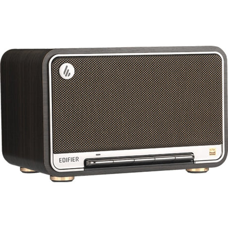 Bezprzewodowy głośnik stołowy Edifier d32 (ciemnobrązowy srebrny, Bluetooth, Wi-Fi (Apple Airplay), USB-C, AUX)