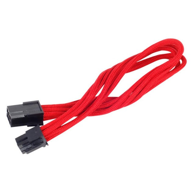 Kabel przedłużający Silverstone 6-pin PCIe (czerwony, 25 centymetrów, pp07-ide6r, lite sprzedaż detaliczna)