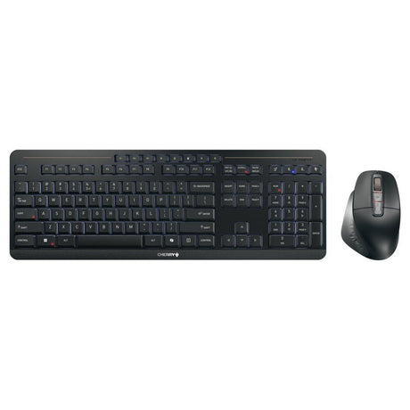 Zestaw komputerów stacjonarnych Cherry Stream Ultimate Wireless (czarny, układ amerykański (QWERTY), technologia nożycowa sx, 100%, 4000 dpi, białe diody LED, abs, Bluetooth USB 2,4 GHz)
