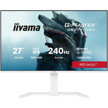 Monitor do gier Iiyama G-Master Red Eagle GB2771HSU-W1 27 (biały (matowy), 2x HDMI, Display Port, USB-A, USB-C, 240 Hz)
