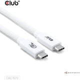 Certyfikat Club 3D USB-C 80 Gb/s, 240 W, 8K, 240 Hz (biały, 1,2 m)