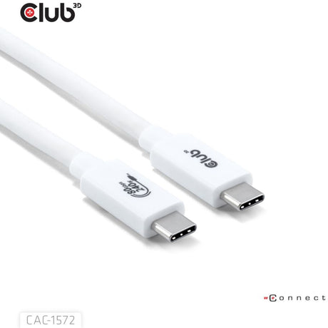 Certyfikat Club 3D USB-C 80 Gb/s, 240 W, 8K, 240 Hz (biały, 1,2 m)
