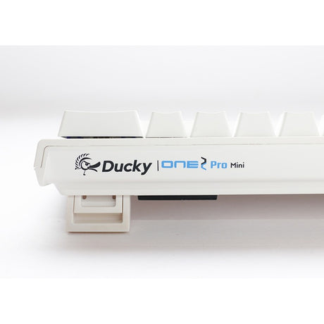 Ducky one 2 pro mini biała klasyczna mechaniczna klawiatura do gier rgb (biała, układ amerykański (qwerty), wiśniowy mx brązowy, 60%, dioda rgb, podwójny strzał pbt, mechanika szarlatana)