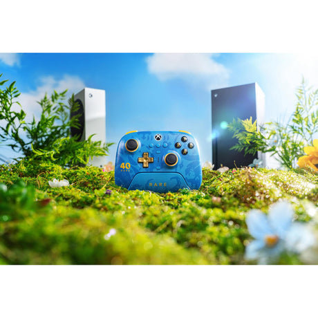 Kontroler 8bitdo Ultimate z 3 trybami dla konsoli Xbox - rzadka edycja z okazji 40. rocznicy (niebieskie złoto, xbox series x|s, xbox one, pc, bluetooth usb-c 2,4 GHz)