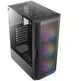 Obudowa midi tower Antec ax20 (czarna | 3x USB-A | szkło hartowane)