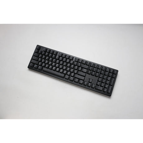 Ducky zero 6108 klasyczna czarna mechaniczna klawiatura do gier rgb (czarna, układ amerykański (qwerty), wiśnia mx2a czerwona, 100%, diody rgb, double-shot pbt, hot swap, 2,4 ghz | bluetooth | usb-c)