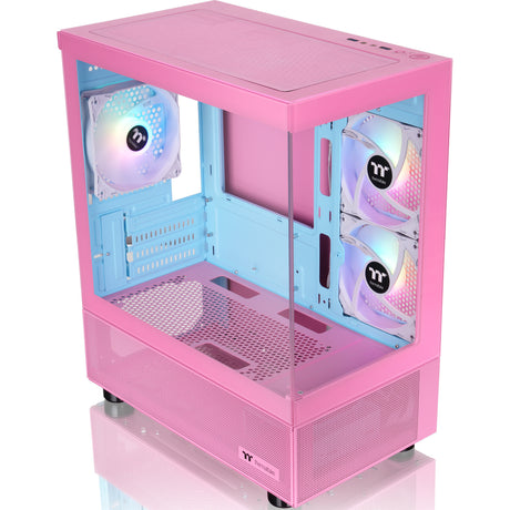 Obudowa mini tower Thermaltake View 170 tg argb (różowy | 2x usb-a | rgb | szkło hartowane)