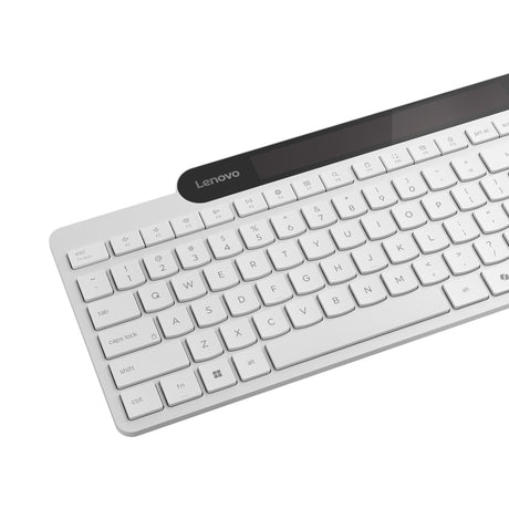 Samoładująca klawiatura Bluetooth Lenovo 800 (biała, układ US (QWERTY), tłok, 100%, przełącznik tłokowy, Bluetooth 5.1, USB-C)