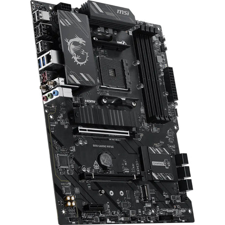 Msi b550 gaming wifi6e socket am4 moederbord (zwart zilver, raid, gb-lan, wi-fi 6e, sound, atx)