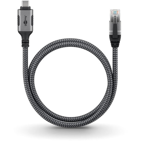 Adapter sieciowy Goobay USB-C 3.2 gen1 na RJ-45 (czarno-srebrny, 2 metry)