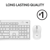 Zestaw komputerów stacjonarnych Logitech mk295 cicha bezprzewodowa klawiatura i mysz (szary, układ amerykański-międzynarodowy (qwerty), 100%)