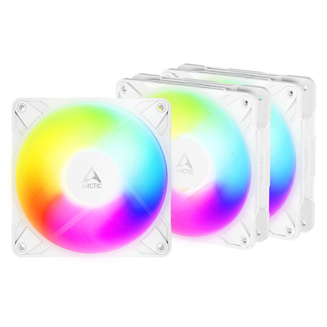 Wentylatory Arctic P12 Pro Reverse a-Rgb (białe, 3 sztuki, 120 x 120 x 27 mm, pwm)