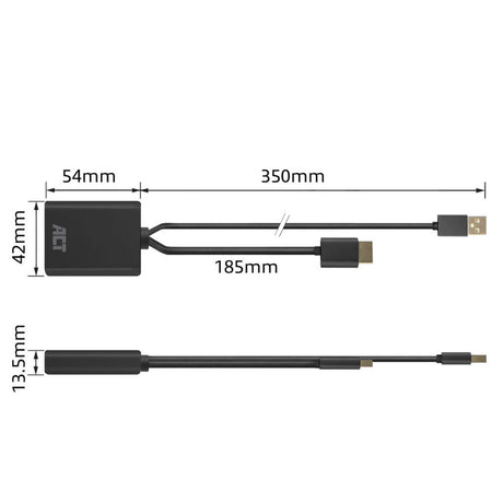 Możliwość podłączenia adaptera HDMI do Displayport, 4k przy 60 Hz (czarny)