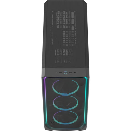 Fractal design meshify 3 xl ambient pro rgb obudowa typu big tower (czarna | 2x usb-a | 1x usb-c | rgb | szkło hartowane)