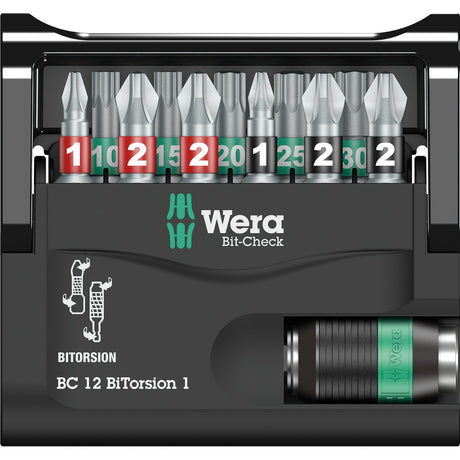 Zestaw bit-check Wera 12 bitów skrętnych 1 bit (12-częściowy)