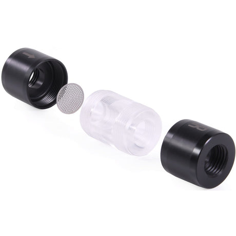 Filtr liniowy z acetalu akrylowego Alphacool eiszapfen g1 4 gwint wewnętrzny (czarny przezroczysty)