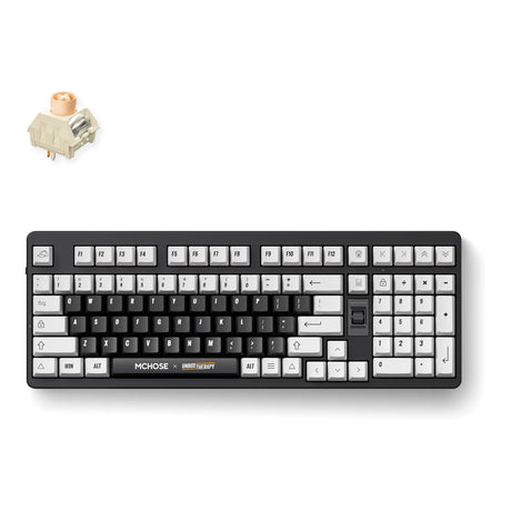 Mwybrałem terapię unbox - klawiatura mechaniczna ut98 (100%, terapia klasyczna, przełącznik lodowy kremowy, rgb, hot swap, 2,4 ghz | usb-c | bluetooth)