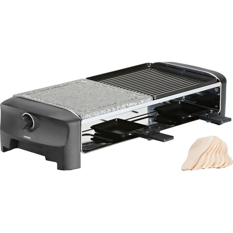 Zestaw dla smakoszy Princess raclette 8 z kamiennym grillem (szary czarny)