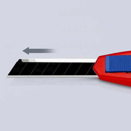 Uniwersalny nóż do cięcia pudełek Knipex Cutix (czerwony niebieski, w zestawie ostrza noża 2)