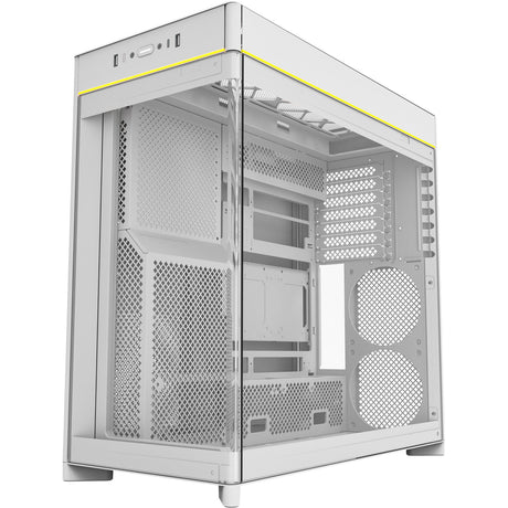 Obudowa midi tower Montech HS02 (biała | 2x USB-A | 1x USB-C | RGB | szkło hartowane)