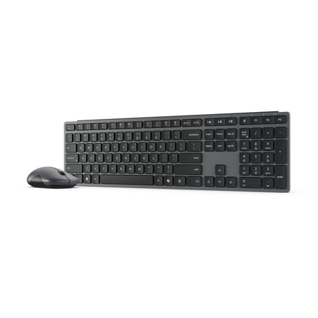 Nowoczesny zestaw bezprzewodowych komputerów stacjonarnych Lenovo 700 z wieloma urządzeniami (szary, układ US (QWERTY), 100%, 4000 dpi, 2,4 GHz, BT 5.3, USB-A)