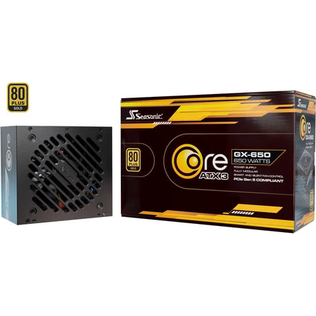 Modułowy zasilacz Seasonic Core GX-650-v2 o mocy 650 W (czarny, 1x 12V-2x6, 2x pcie)