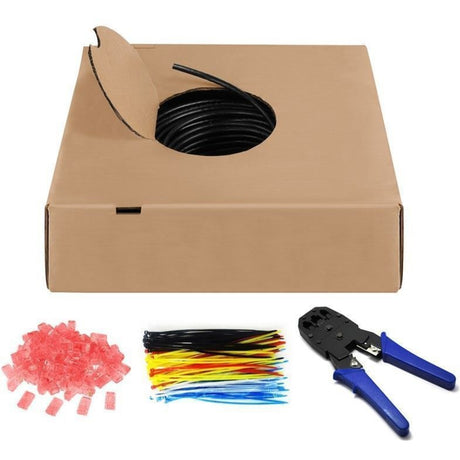 Kabel sieciowy Goobay kat.6 u utp, zewnętrzny (czarny, 100 metrów)