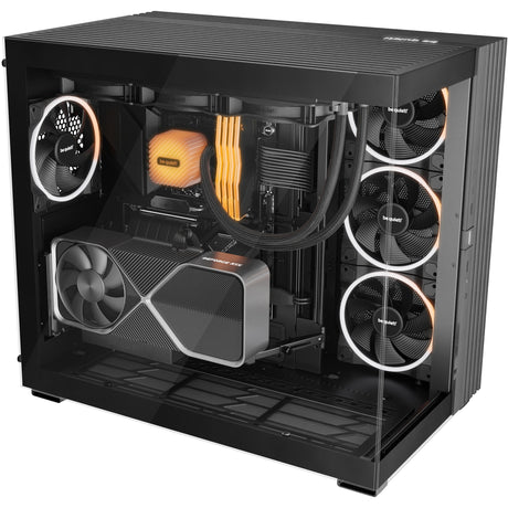 Bądź cicho! podstawa świetlna 900 dx obudowa typu big tower (czarna | 2x USB-A | 1x USB-C | RGB | okienko)