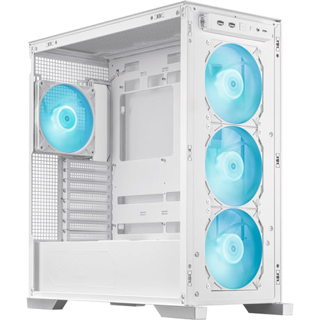 Obudowa midi tower Asus tuf gaming gt302 argb (biała | 2x usb-a | 1x usb-c | rgb | szkło hartowane)