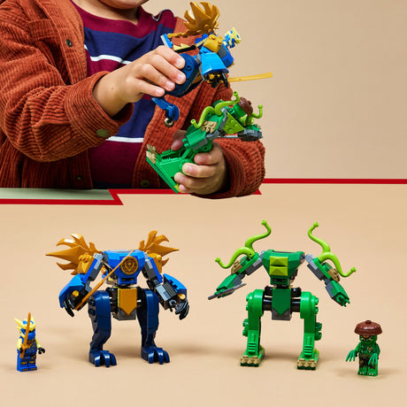 Lego ® ninjago® – bitwa smoczego mecha Jay’a – zabawkowy mech – zestaw do zabawy z 2 minifigurkami – 71853