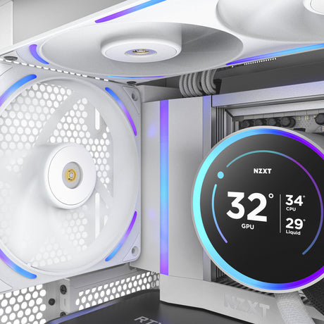 Wentylator obudowy Nzxt f140x rgb (biały, 140 x 140 x 30 mm, pwm)