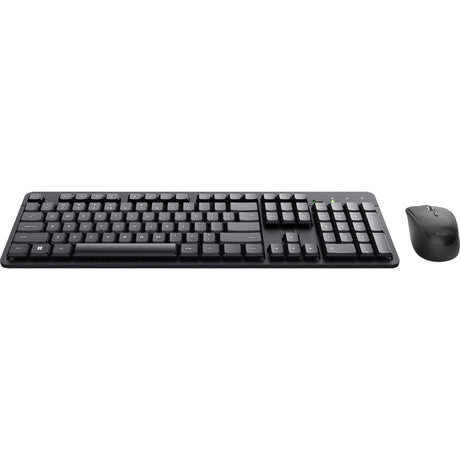 Zestaw stacjonarny z bezprzewodową klawiaturą i myszą Trust Ody II Silent (czarny, układ US (QWERTY), membrana, 100%, 800 dpi - 1600 dpi)