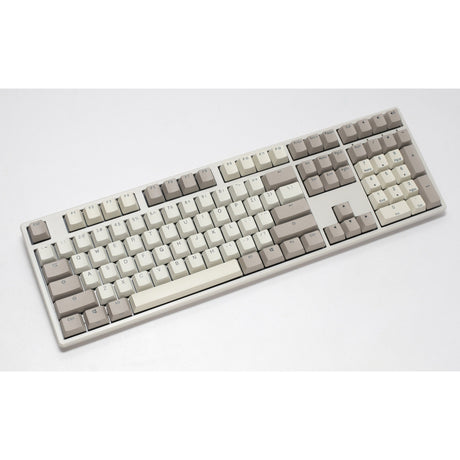 Ducky Origin vintage, klawiatura (szara, układ amerykański, wiśniowy mx niebieski, hot swap, podwójne klawisze pbt)