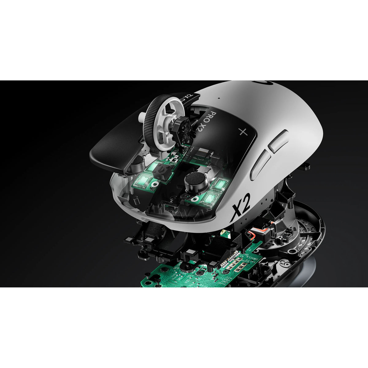 Logitech g pro x2 superstrike gaming muis (lichtgrijs zwart, 100 - 44.000 dpi)