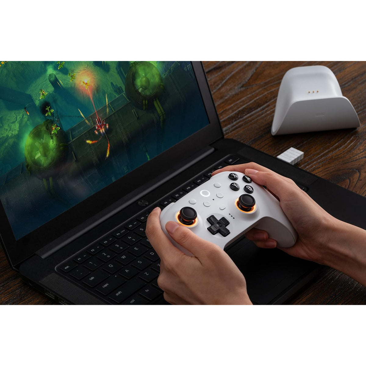 Kontroler Bluetooth 8bitdo Ultimate 2 (biały, PC, Switch 2, Bluetooth USB-C 2,4 GHz)