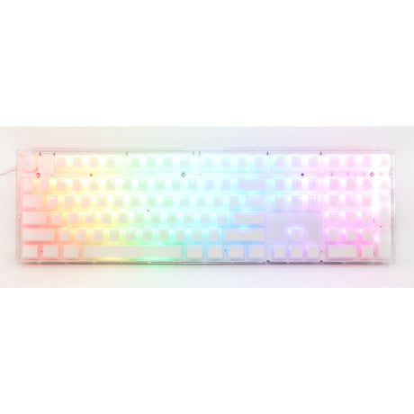 Klawiatura mechaniczna Ducky one 3 aura white rgb (biała, układ us (qwerty), cherry mx speed silver, 100%, abs double shot, hot swap)
